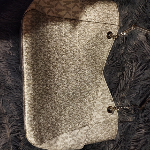 Large silver Michael kors purse